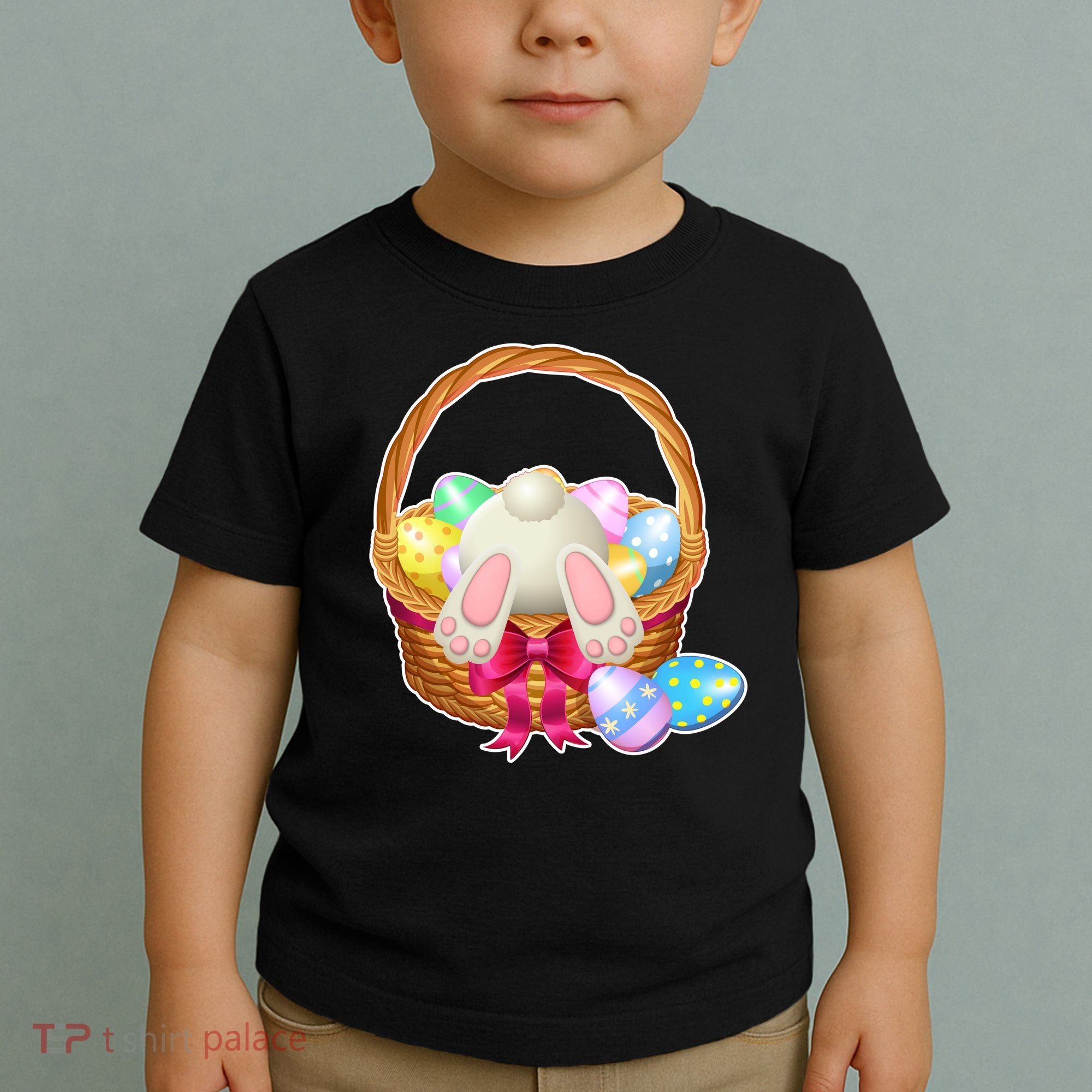 Cute Easter Bunny Basket Toddler T-Shirt