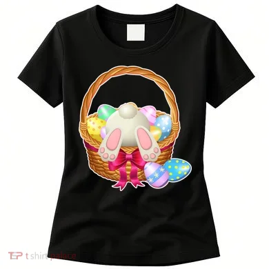 Cute Easter Bunny Basket Women's T-Shirt