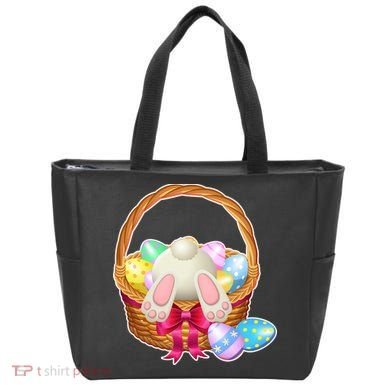 Cute Easter Bunny Basket Tote Bag