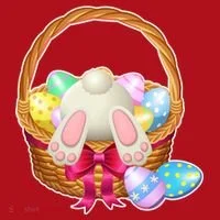 Cute Easter Bunny Basket Christmas Stocking thumb 1