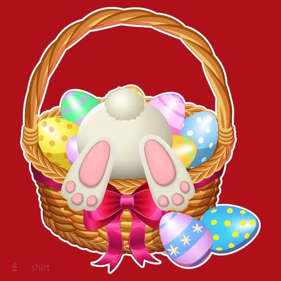 Cute Easter Bunny Basket Christmas Stocking