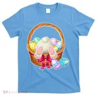 Cute Easter Bunny Basket T-Shirt thumb 0