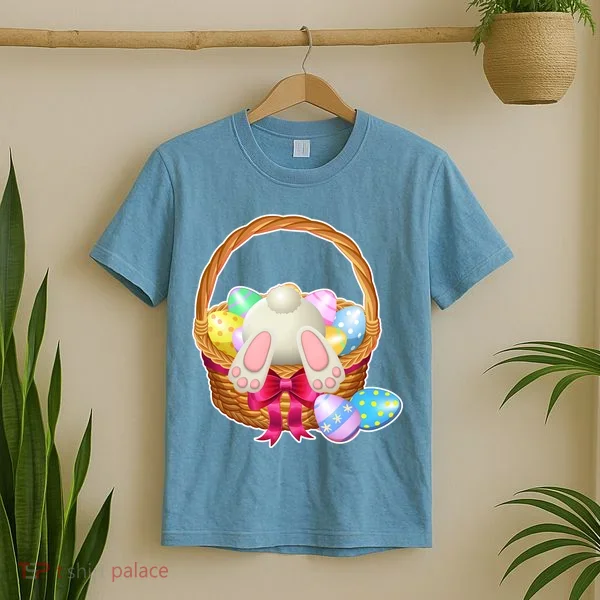 Cute Easter Bunny Basket T-Shirt