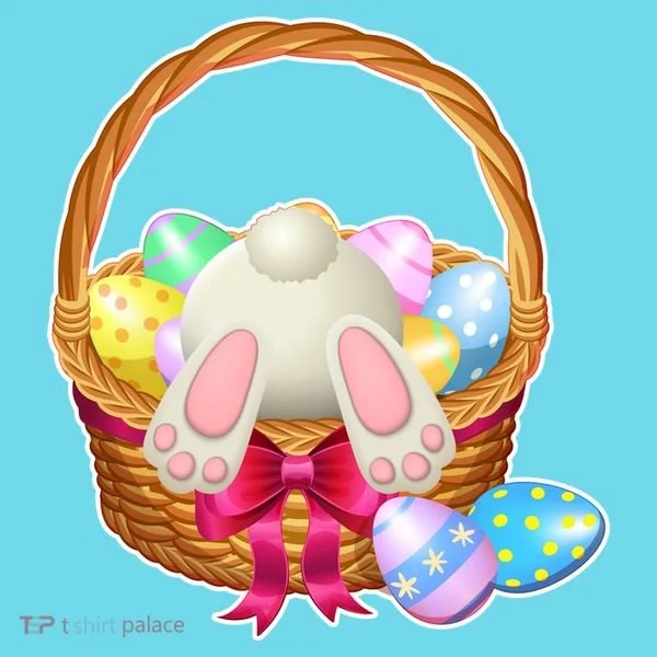 Cute Easter Bunny Basket T-Shirt