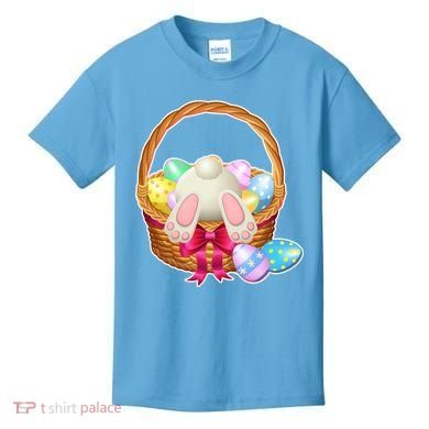 Cute Easter Bunny Basket Kids T-Shirt