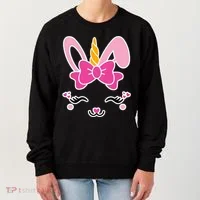 Cute Easter Bunny Unicorn Magical Women's Sweatshirt thumb 0