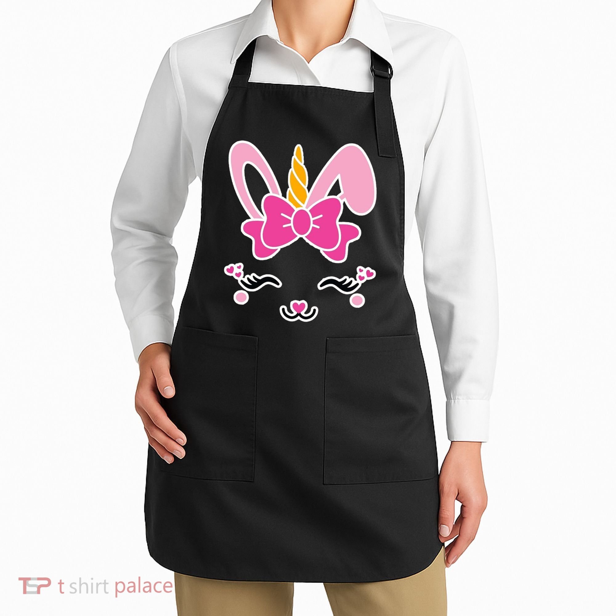Cute Easter Bunny Unicorn Magical Apron