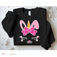 Cute Easter Bunny Unicorn Magical Sweatshirt thumb 2