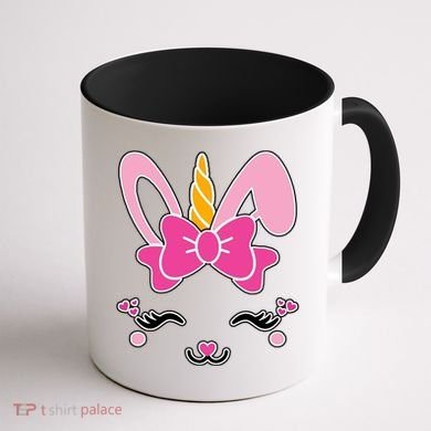 Cute Easter Bunny Unicorn Magical Coffee Mug back