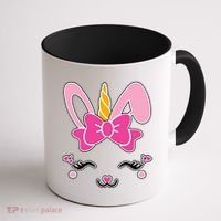 Cute Easter Bunny Unicorn Magical Coffee Mug thumb 1