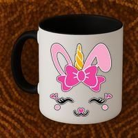 Cute Easter Bunny Unicorn Magical Coffee Mug thumb 2