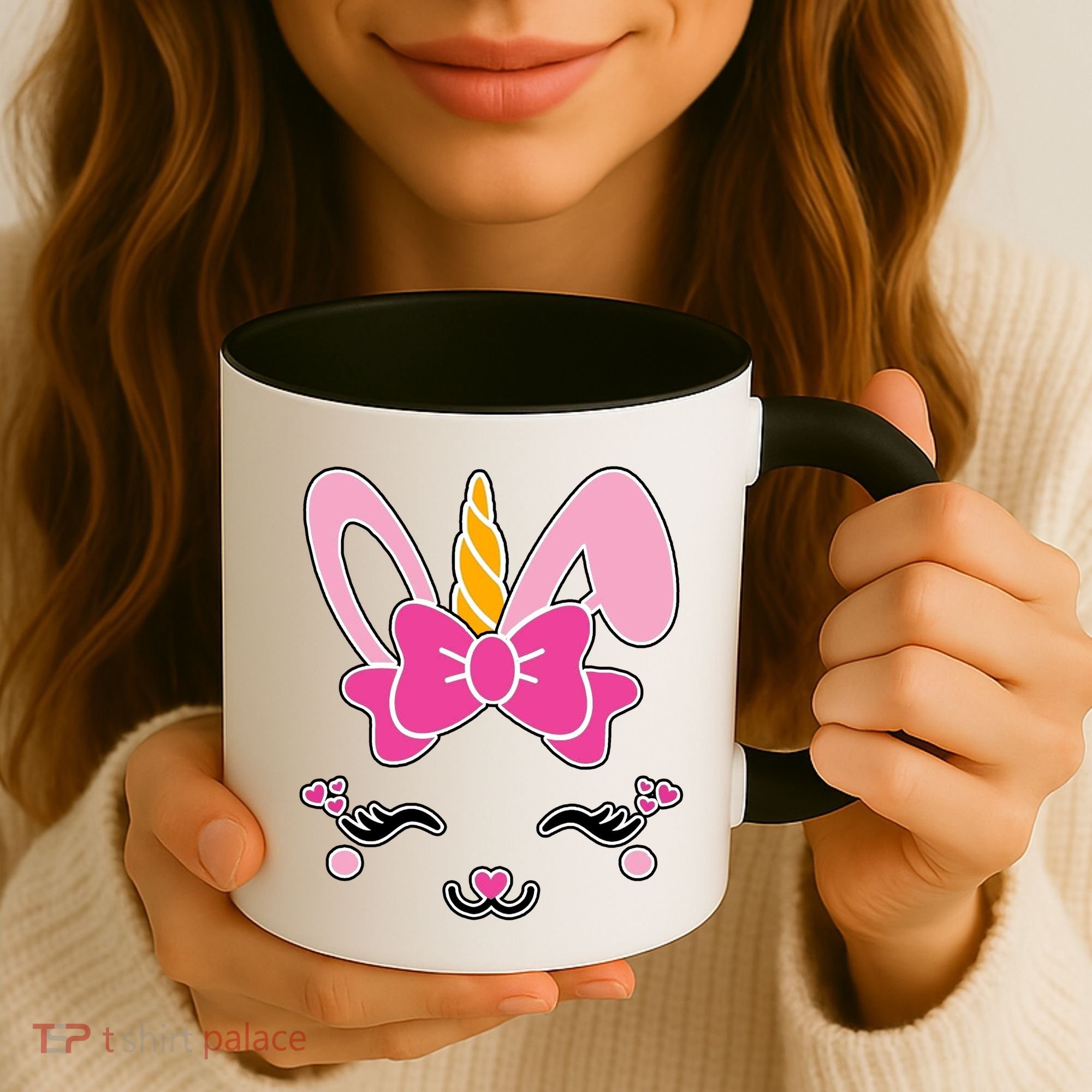 Cute Easter Bunny Unicorn Magical Coffee Mug