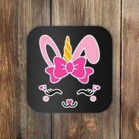 Cute Easter Bunny Unicorn Magical Coaster thumb 0