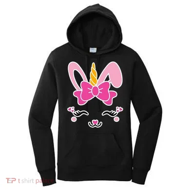 Cute Easter Bunny Unicorn Magical Women's Hoodie