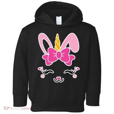 Cute Easter Bunny Unicorn Magical Toddler Hoodie