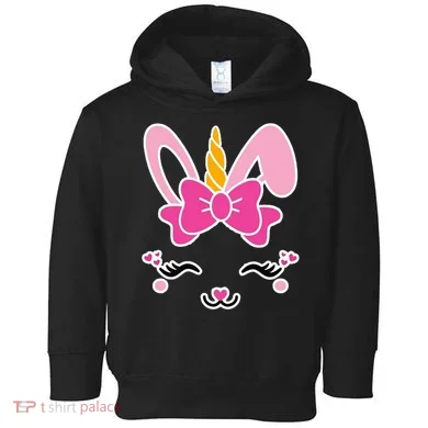 Cute Easter Bunny Unicorn Magical Toddler Hoodie