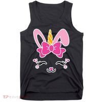 Cute Easter Bunny Unicorn Magical Tank Top thumb 0