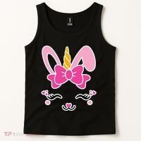 Cute Easter Bunny Unicorn Magical Tank Top thumb 2
