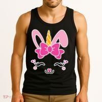 Cute Easter Bunny Unicorn Magical Tank Top thumb 3