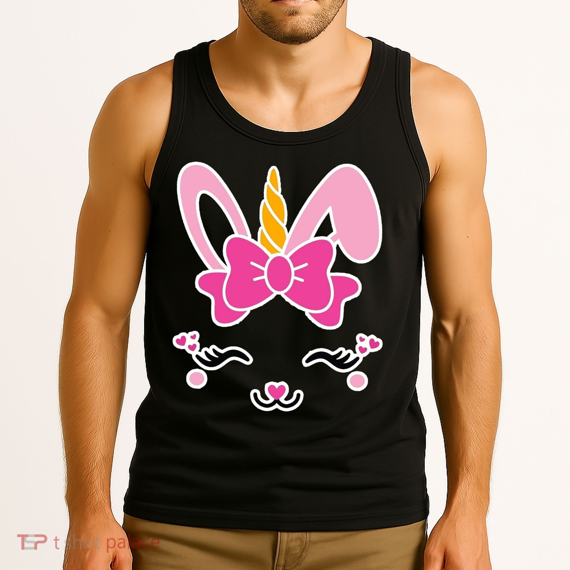 Cute Easter Bunny Unicorn Magical Tank Top