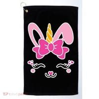 Cute Easter Bunny Unicorn Magical Golf Towel thumb 0