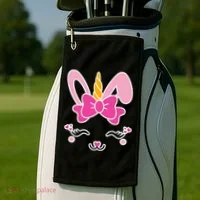 Cute Easter Bunny Unicorn Magical Golf Towel thumb 2