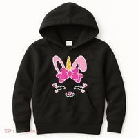 Cute Easter Bunny Unicorn Magical Kids Hoodie thumb 0