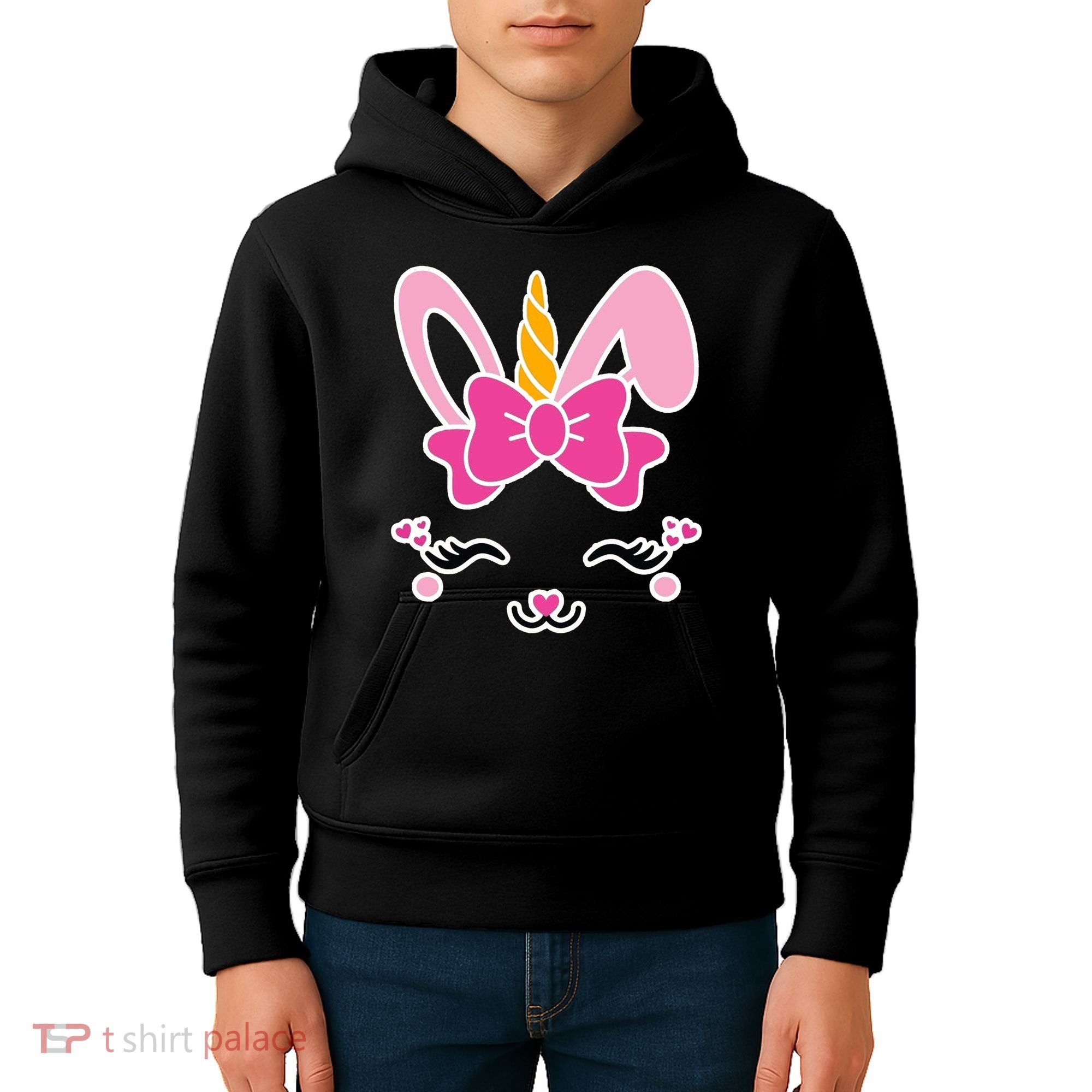 Cute Easter Bunny Unicorn Magical Kids Hoodie