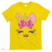 Cute Easter Bunny Unicorn Magical T-Shirt thumb 0