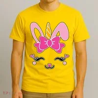Cute Easter Bunny Unicorn Magical T-Shirt thumb 3