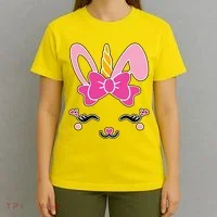 Cute Easter Bunny Unicorn Magical T-Shirt thumb 4