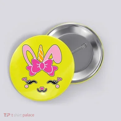 Cute Easter Bunny Unicorn Magical Button