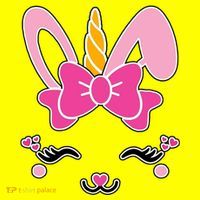 Cute Easter Bunny Unicorn Magical Baby Bodysuit thumb 2