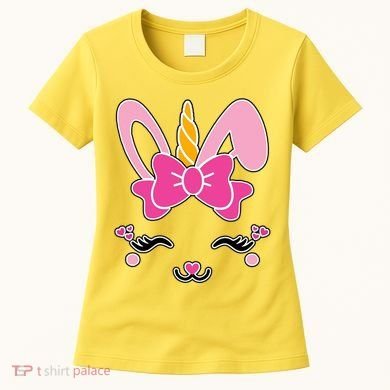 Cute Easter Bunny Unicorn Magical Women's T-Shirt