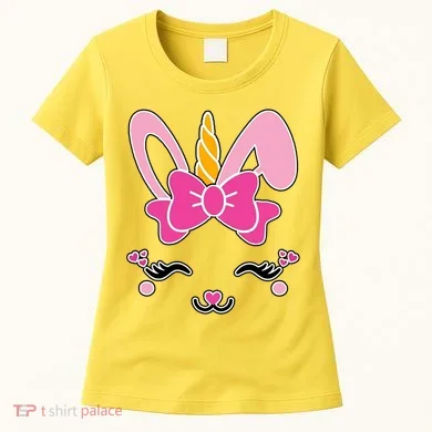 Cute Easter Bunny Unicorn Magical Women's T-Shirt