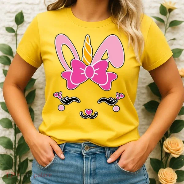 Cute Easter Bunny Unicorn Magical Women's T-Shirt