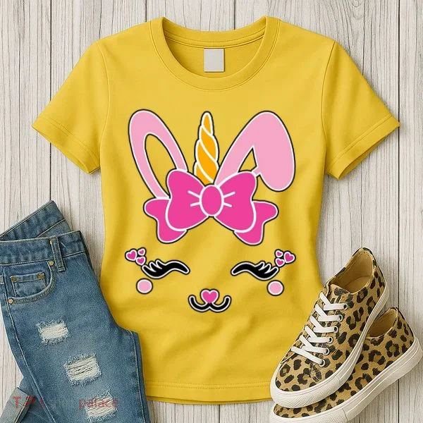 Cute Easter Bunny Unicorn Magical Women's T-Shirt