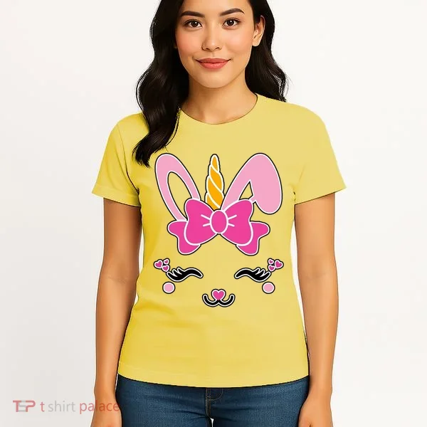 Cute Easter Bunny Unicorn Magical Women's T-Shirt