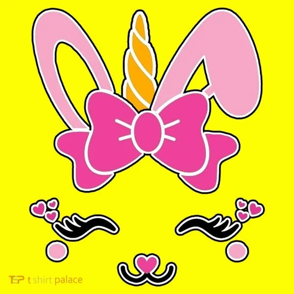 Cute Easter Bunny Unicorn Magical Women's T-Shirt
