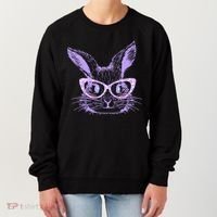Cute Easter Bunny With Glasses Women's Sweatshirt thumb 0