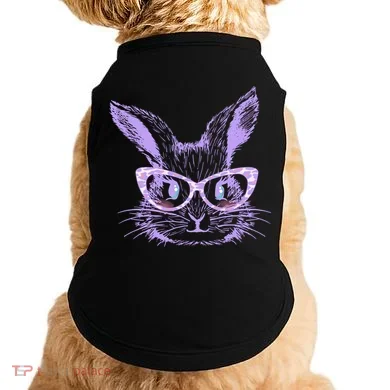 Cute Easter Bunny With Glasses Doggie Tank