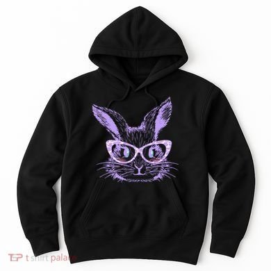 Cute Easter Bunny With Glasses Hoodie