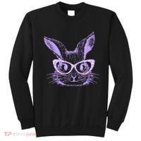 Cute Easter Bunny With Glasses Sweatshirt thumb 0
