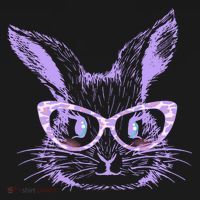 Cute Easter Bunny With Glasses Sweatshirt thumb 3