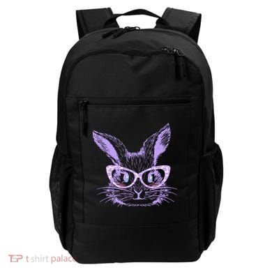 Cute Easter Bunny With Glasses Backpack