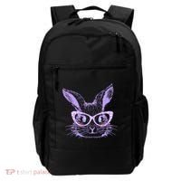 Cute Easter Bunny With Glasses Backpack thumb 0