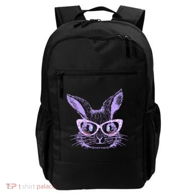 Cute Easter Bunny With Glasses Backpack