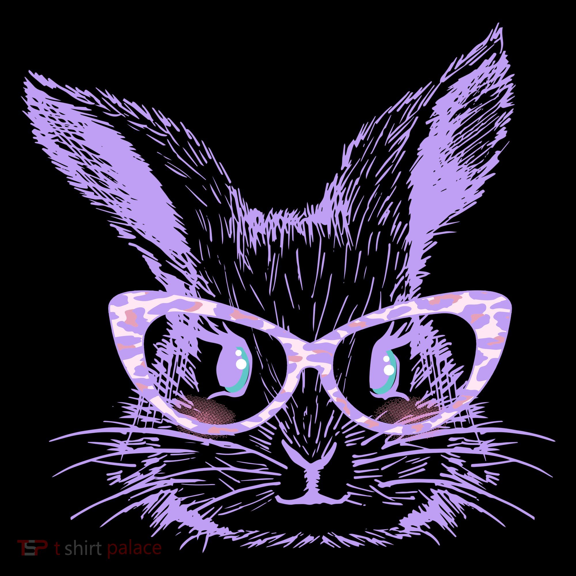 Cute Easter Bunny With Glasses Bucket Hat