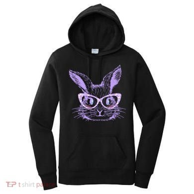Cute Easter Bunny With Glasses Women's Hoodie