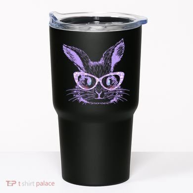 Cute Easter Bunny With Glasses Tumbler